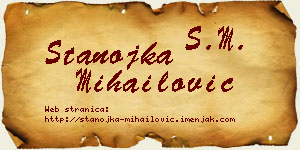 Stanojka Mihailović vizit kartica
